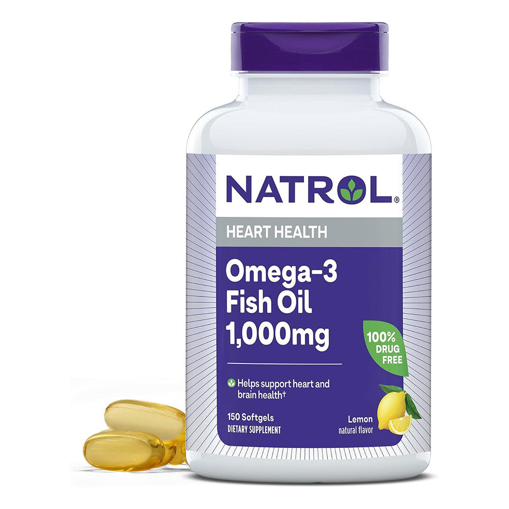 Natrol Omega-3 Fish Oil 1000 Mg Softgels, Lemon Flavor - 150 Ea
